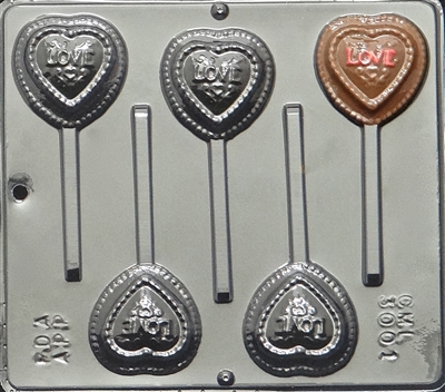 3055 Heart Pop Lollipop Chocolate Candy Mold